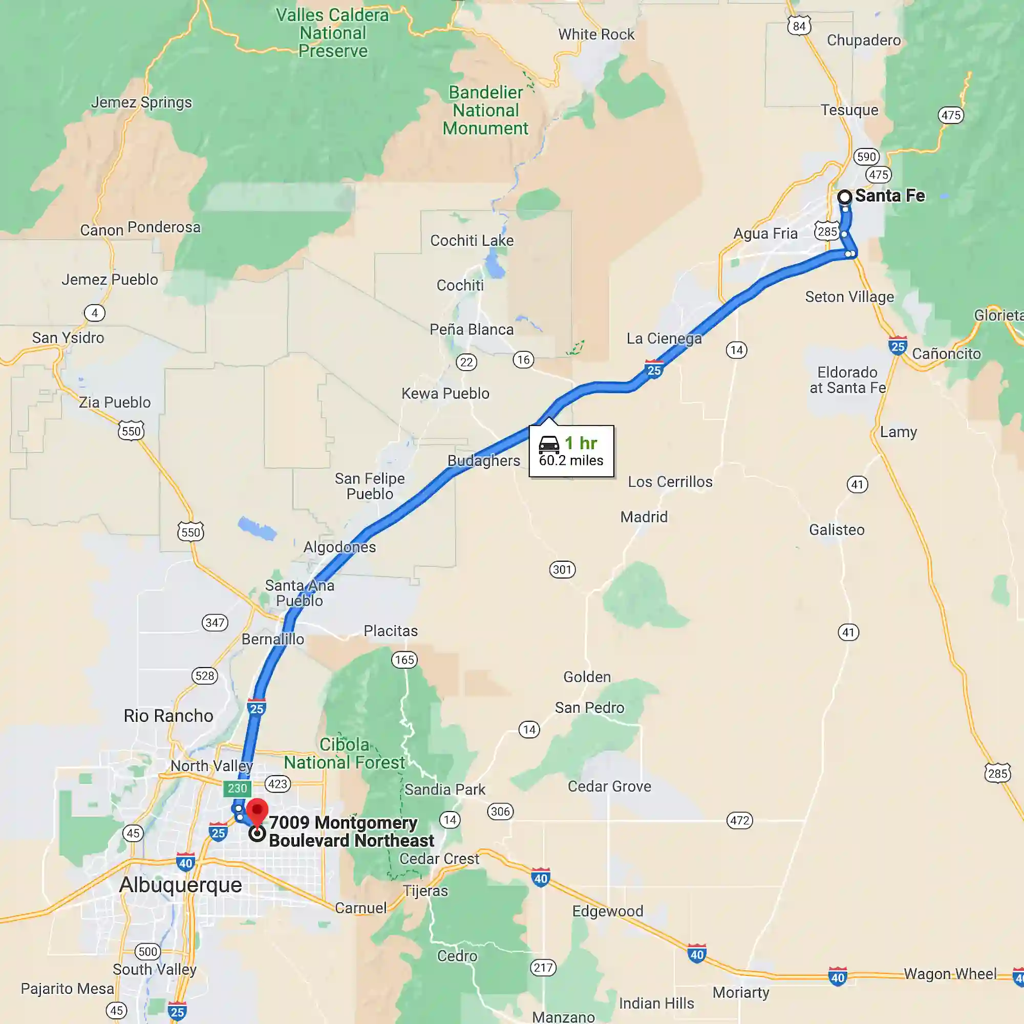 TAP TO OPEN GOOGLE MAP DIRECTIONS – MEDICAL SPA SERVING SANTA FE NM TO SANDIA SKIN + FACE MEDICAL SPA
